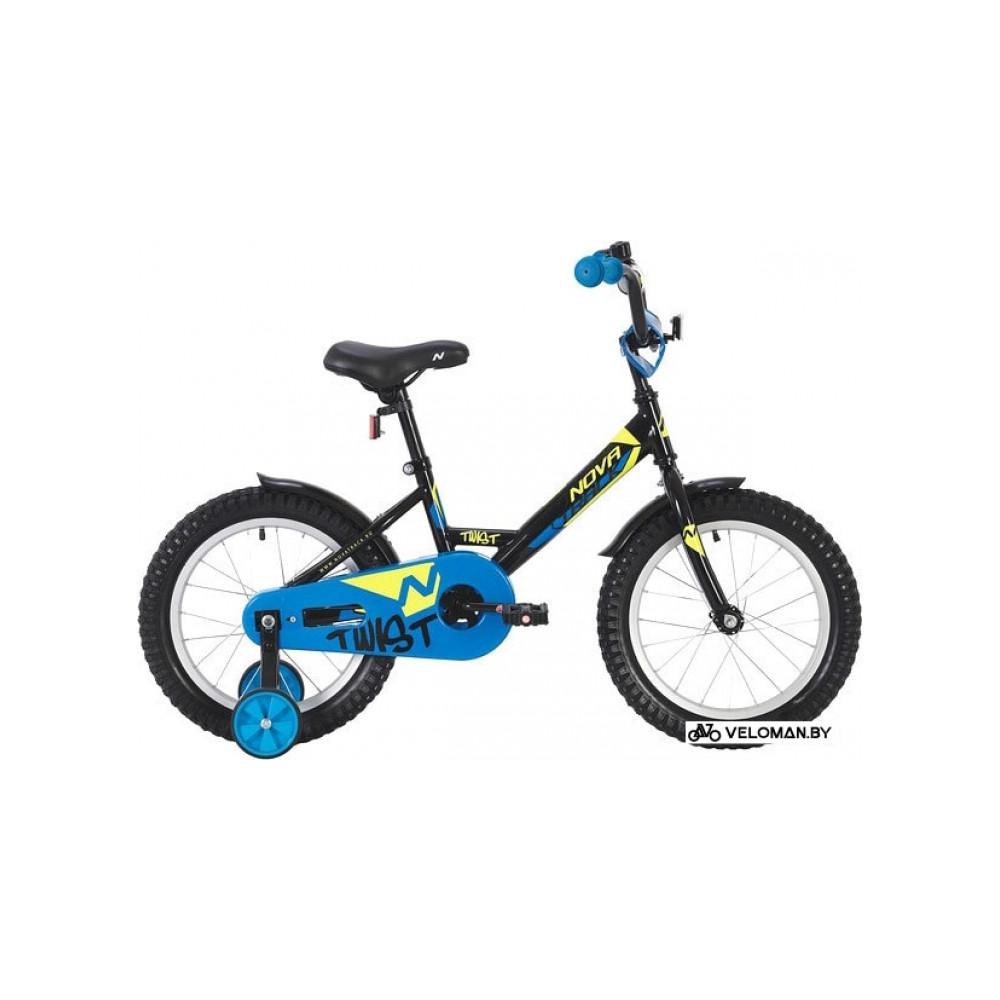 Детский велосипед Novatrack Twist New 20 201TWIST.BK20 (черный/синий, 2020)
