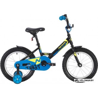 Детский велосипед Novatrack Twist New 18 181TWIST.BK20 (черный/синий, 2020)