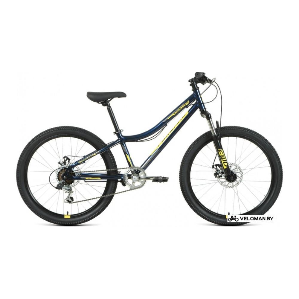 Велосипед горный Forward Titan 24 2.2 disc 2021 (темно-синий)