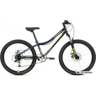 Велосипед горный Forward Titan 24 2.2 disc 2021 (темно-синий)