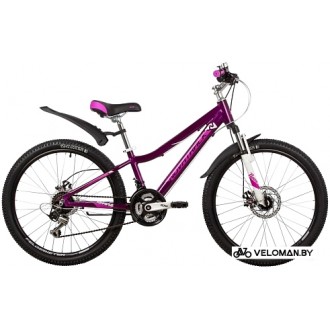 Велосипед горный Novatrack Novara 18.D 24 р.13 2022 (фиолетовый)