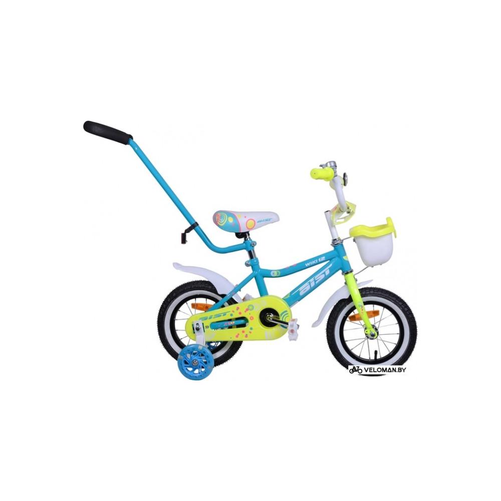 Детский велосипед AIST Wiki 12 (бирюзовый/салатовый, 2019)