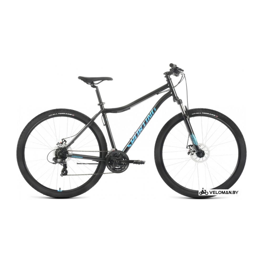 Велосипед горный Forward Sporting 29 2.2 D р.17 2022 (черный/бирюзовый)