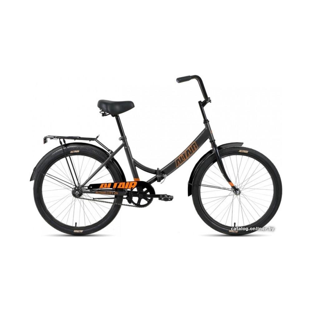 Велосипед городской Altair City 24 2021 (серый/оранжевый)