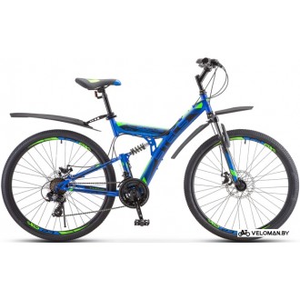Велосипед горный Stels Focus MD 27.5 21-sp V010 2020 (синий/зеленый)
