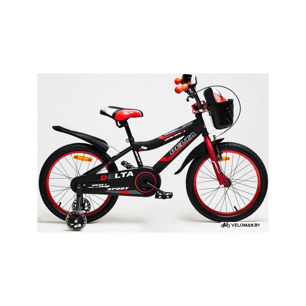 Детский велосипед Delta Sport 18 (черный/красный, 2019)