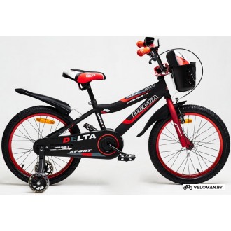 Детский велосипед Delta Sport 18 (черный/красный, 2019)
