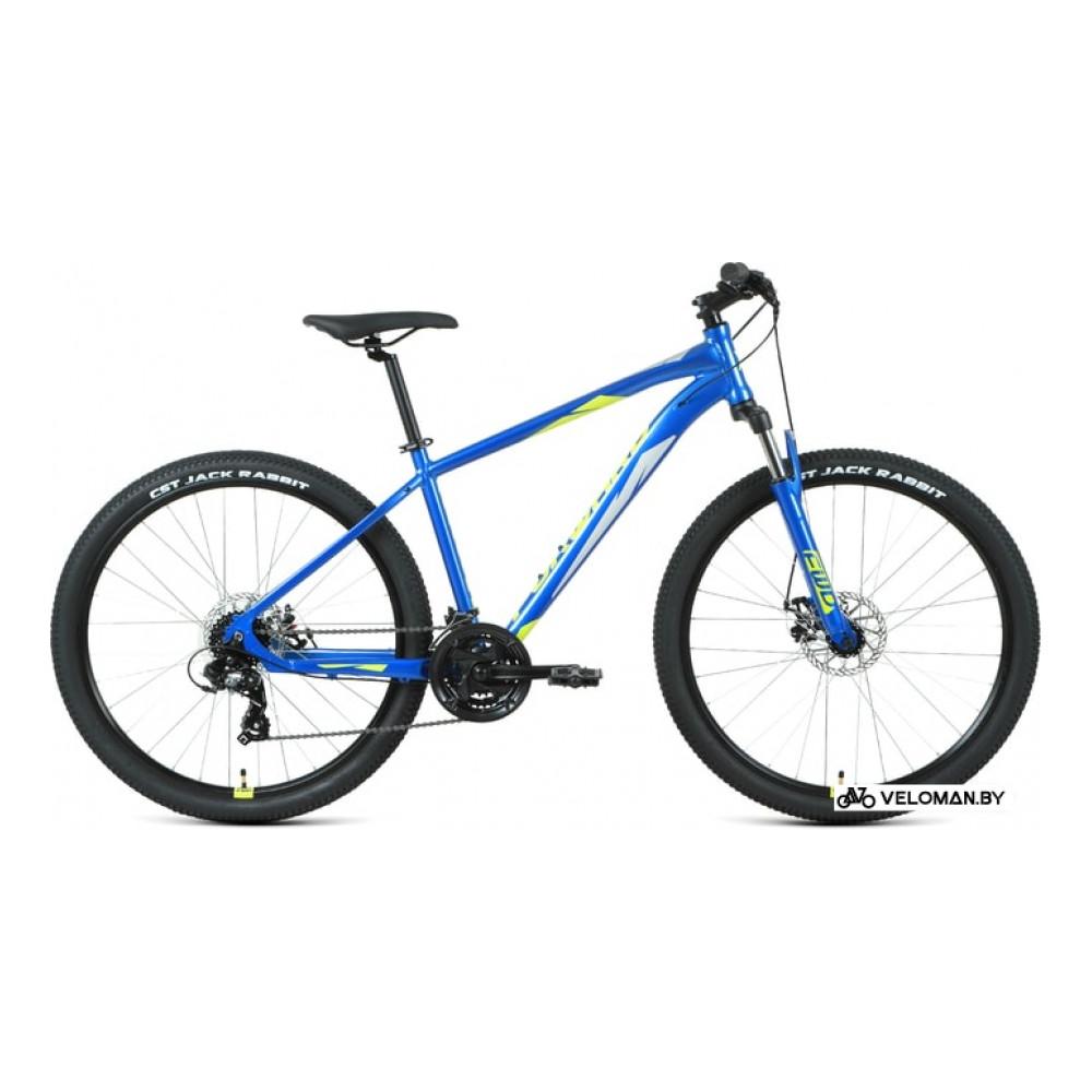 Велосипед Forward Apache 27.5 2.2 S disc р.21 2021 (синий/зеленый)