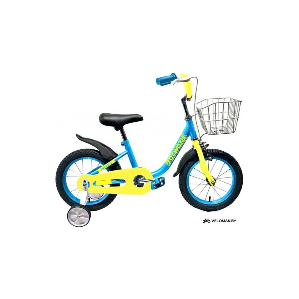 Детский велосипед Forward Barrio 16 2020 (голубой/желтый)