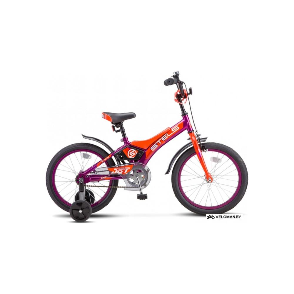 Детский велосипед Stels Jet 18 Z010 (фиолетовый/красный, 2019)