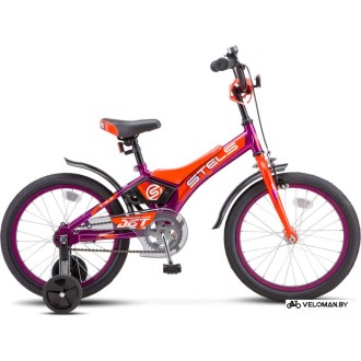 Детский велосипед Stels Jet 18 Z010 (фиолетовый/красный, 2019)