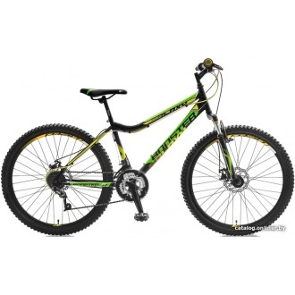 Велосипед Booster Galaxy FS Disk 2021 (черный/зеленый)