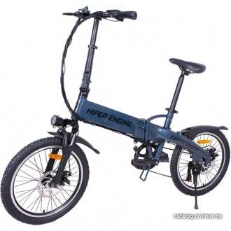 Электровелосипед Hiper Engine BF204 2021 (голубой металлик)