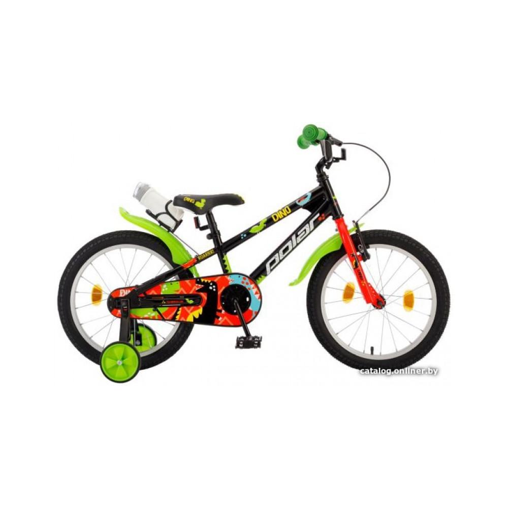 Детский велосипед Polar Junior 18 2021 (дино черный)