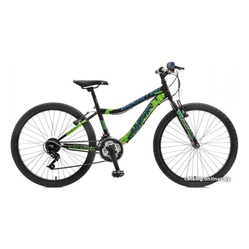 Велосипед Booster Plasma 240 (черный/зеленый)