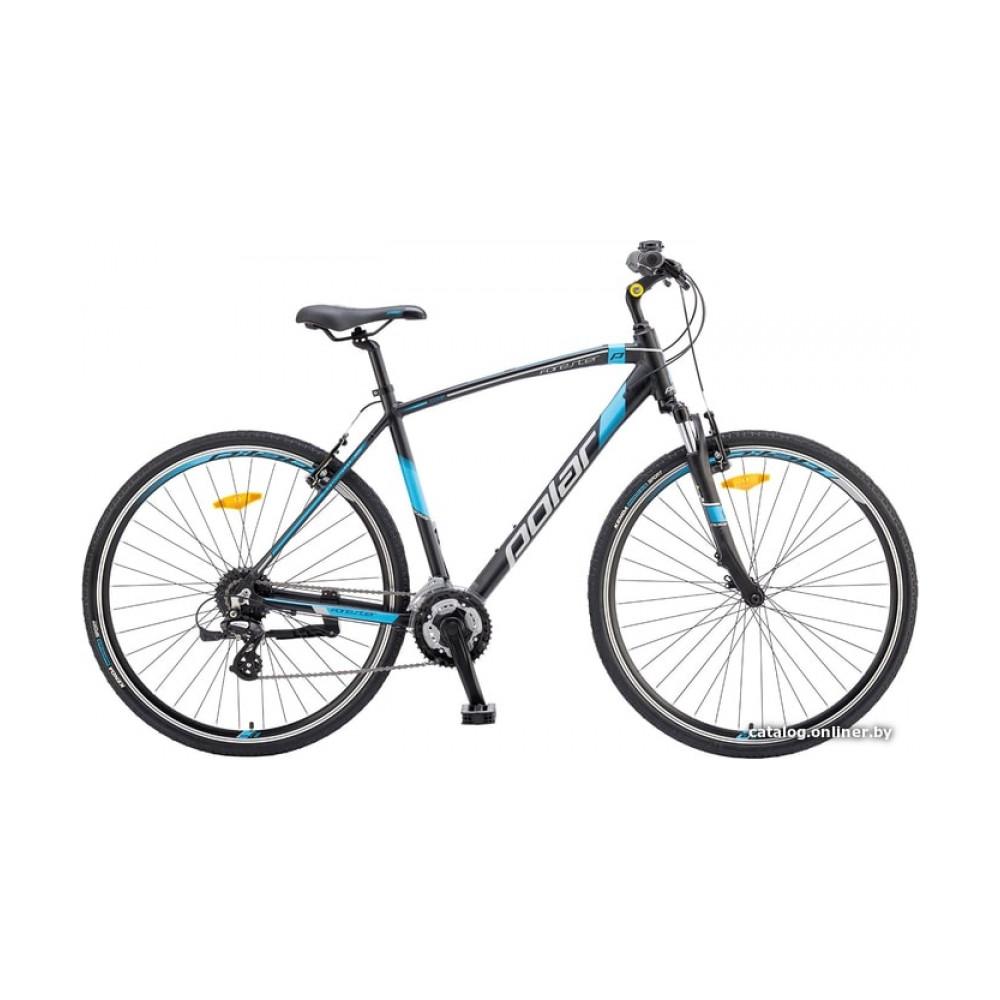 Велосипед гибридный Polar Forester Comp XL (черный/голубой)