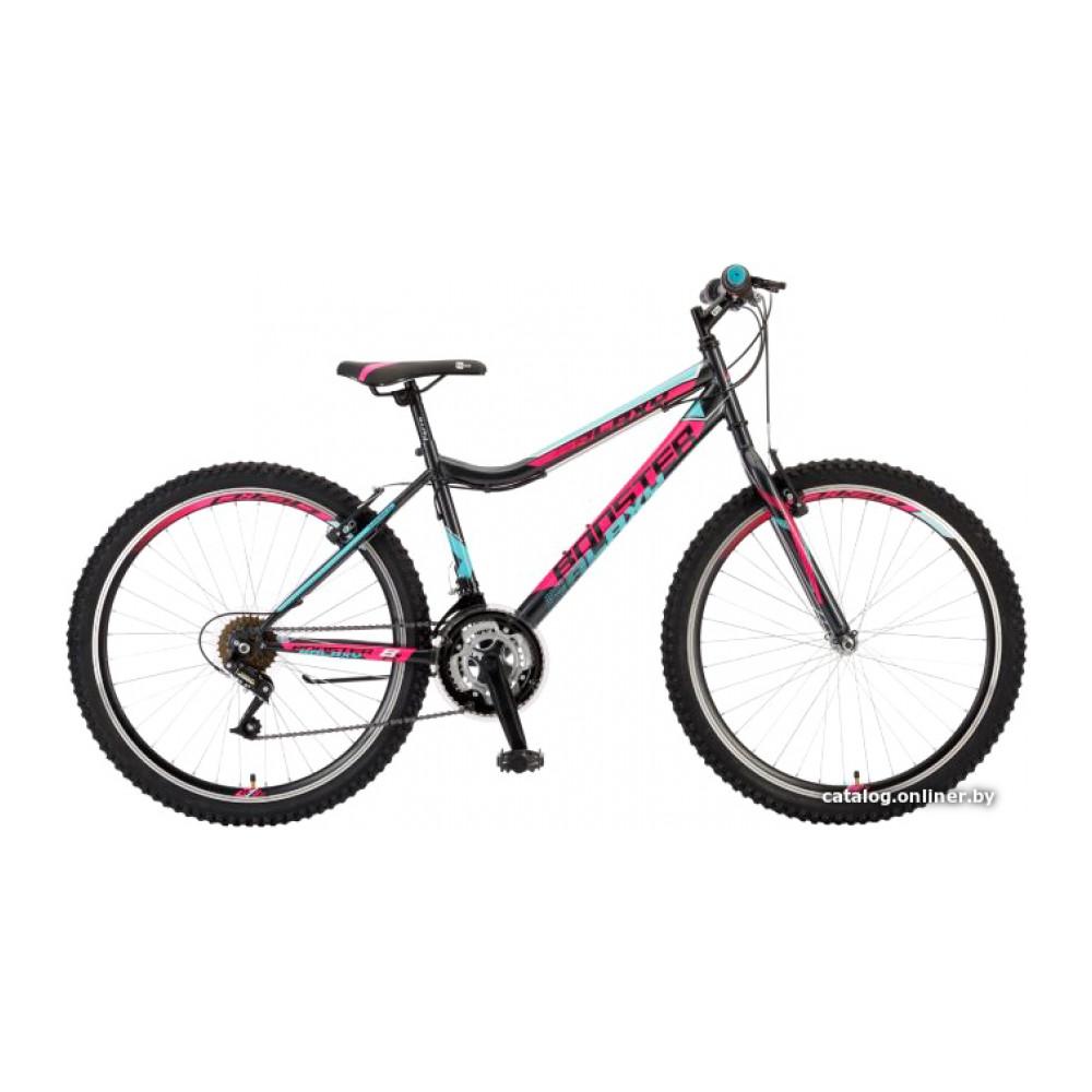 Велосипед горный Booster Galaxy 2021 (антрацит/розовый)