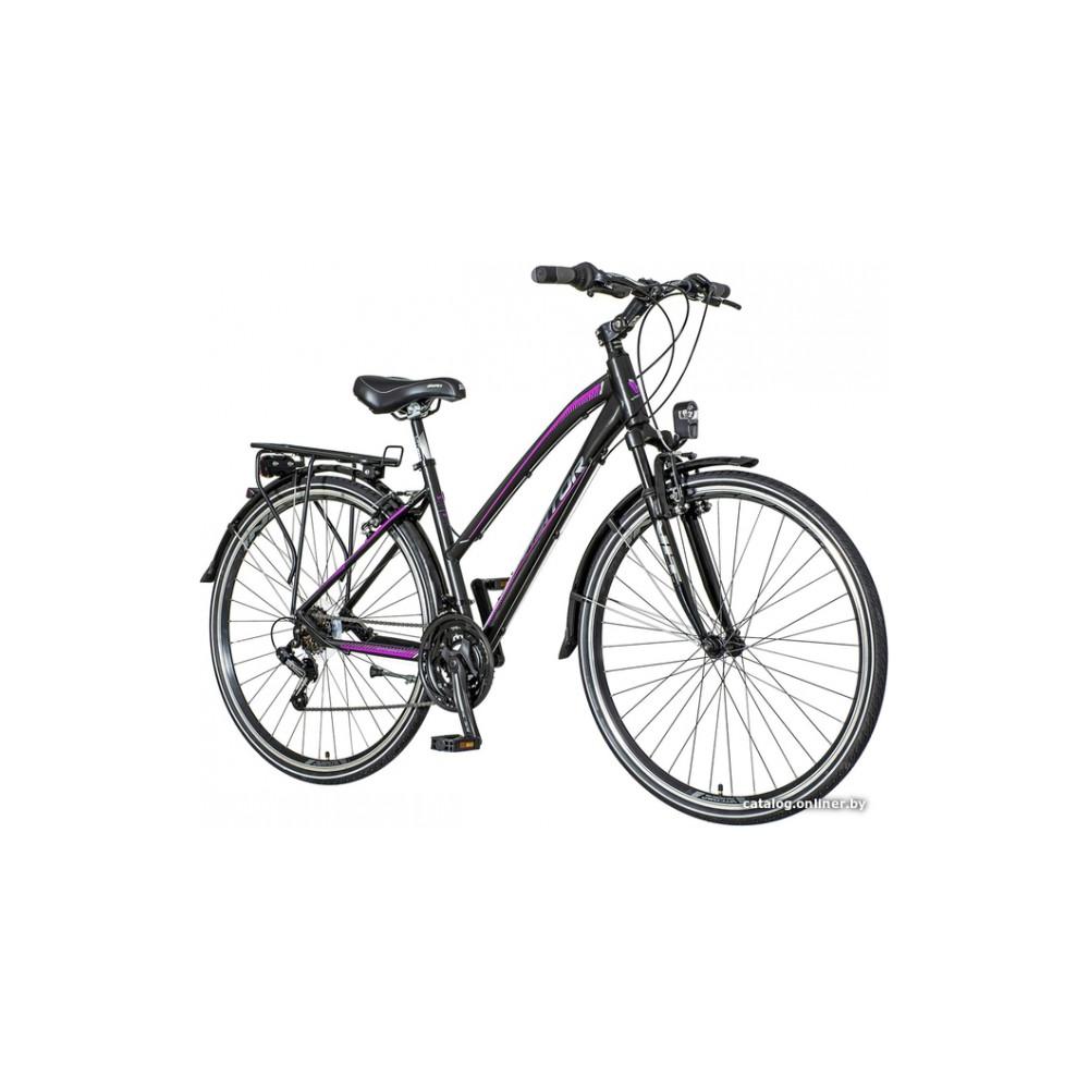 Велосипед Visitor Terra Lady (черный/фиолетовый/серый)