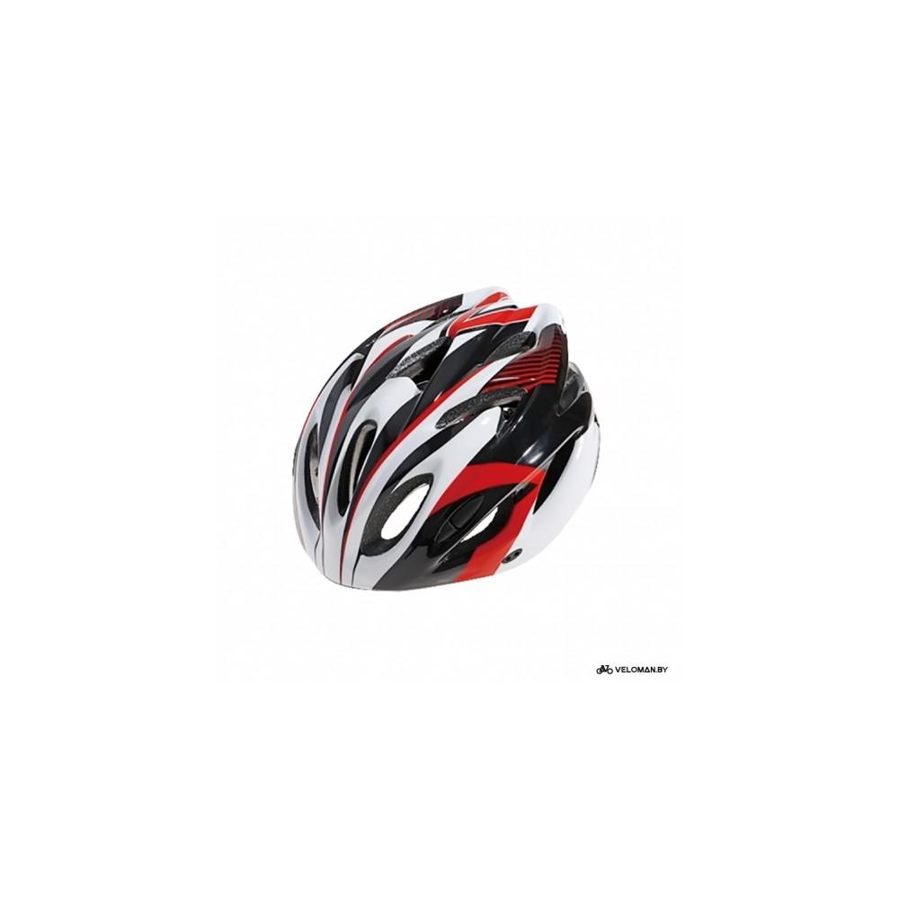 Шлем велосипедный Cigna WT-012 (чёрный/красный/белый)