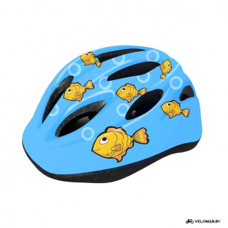 Шлем велосипедный детский Cigna WT-021 (чёрный/голубой)