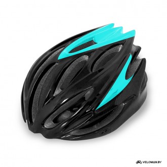 Шлем велосипедный Cigna WT-029 (чёрный/голубой)