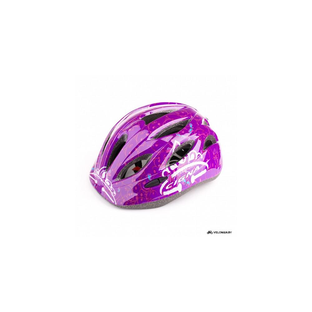 Шлем велосипедный детский Cigna WT-021 (чёрный/фиолетовый)