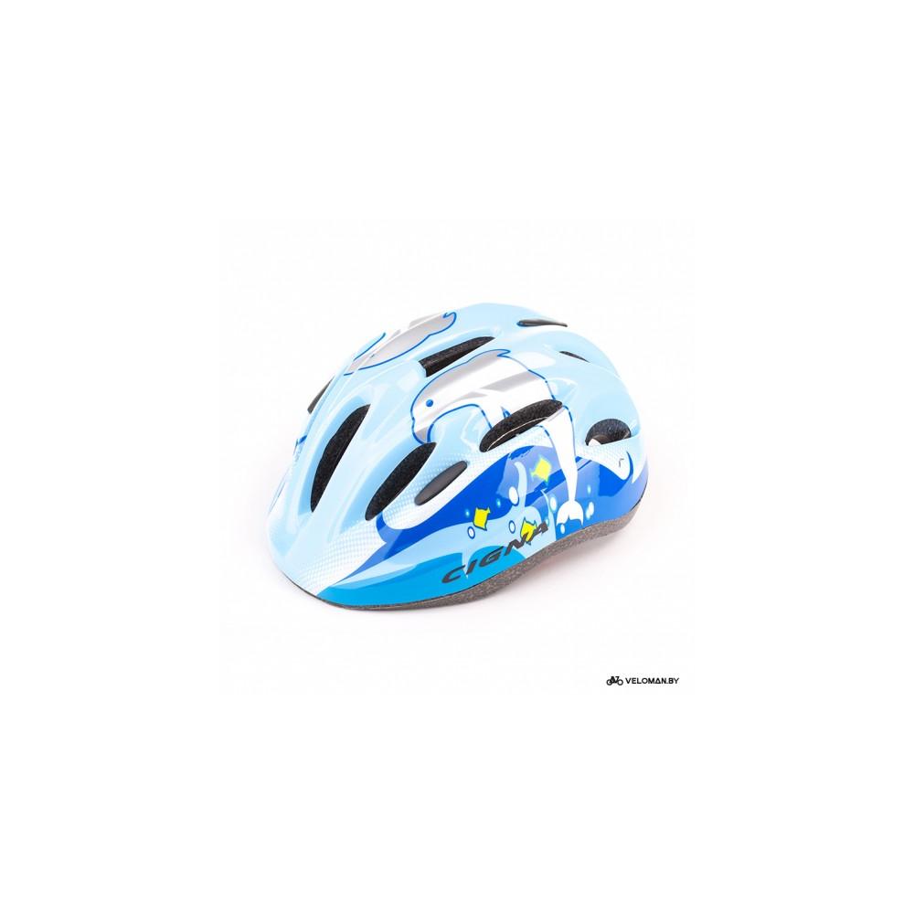 Шлем велосипедный детский Cigna WT-024 (чёрный/голубой)
