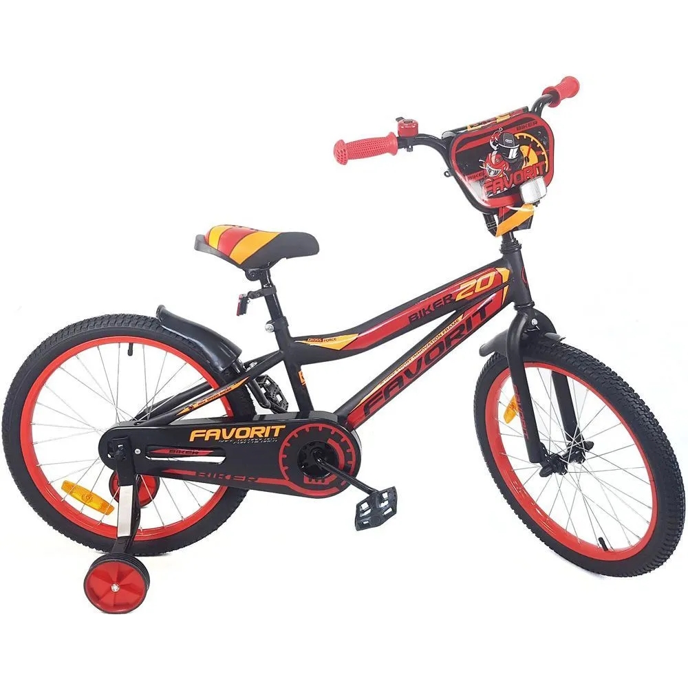 Велосипед городской Favorit Biker 20" (черный/красный)