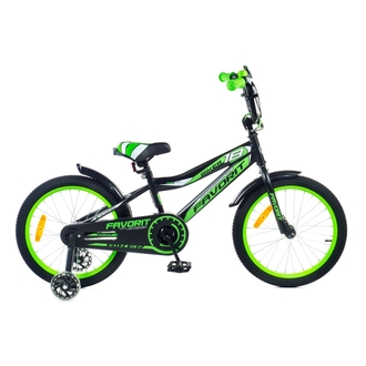 Велосипед городской Favorit Biker 18" (черно-зеленый)