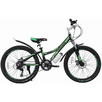 Велосипед горный Greenway 4930М 15" 24" (черно-зеленый)