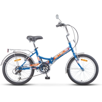 Велосипед Stels Pilot-450 20" Темно-синий/Зеленый/Белый 13.5" 2024
