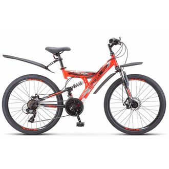 Подростковый велосипед Stels Focus MD 24" 18-sp Красный/Черный/Серый 16" 2024