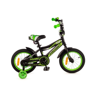 Велосипед городской Favorit Biker 14" (черно-зеленый)
