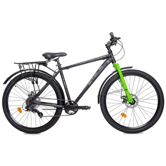 Велосипед Stels Navigator-700 Курьер MD 27.5" Черный/Зеленый 17.5" 2024