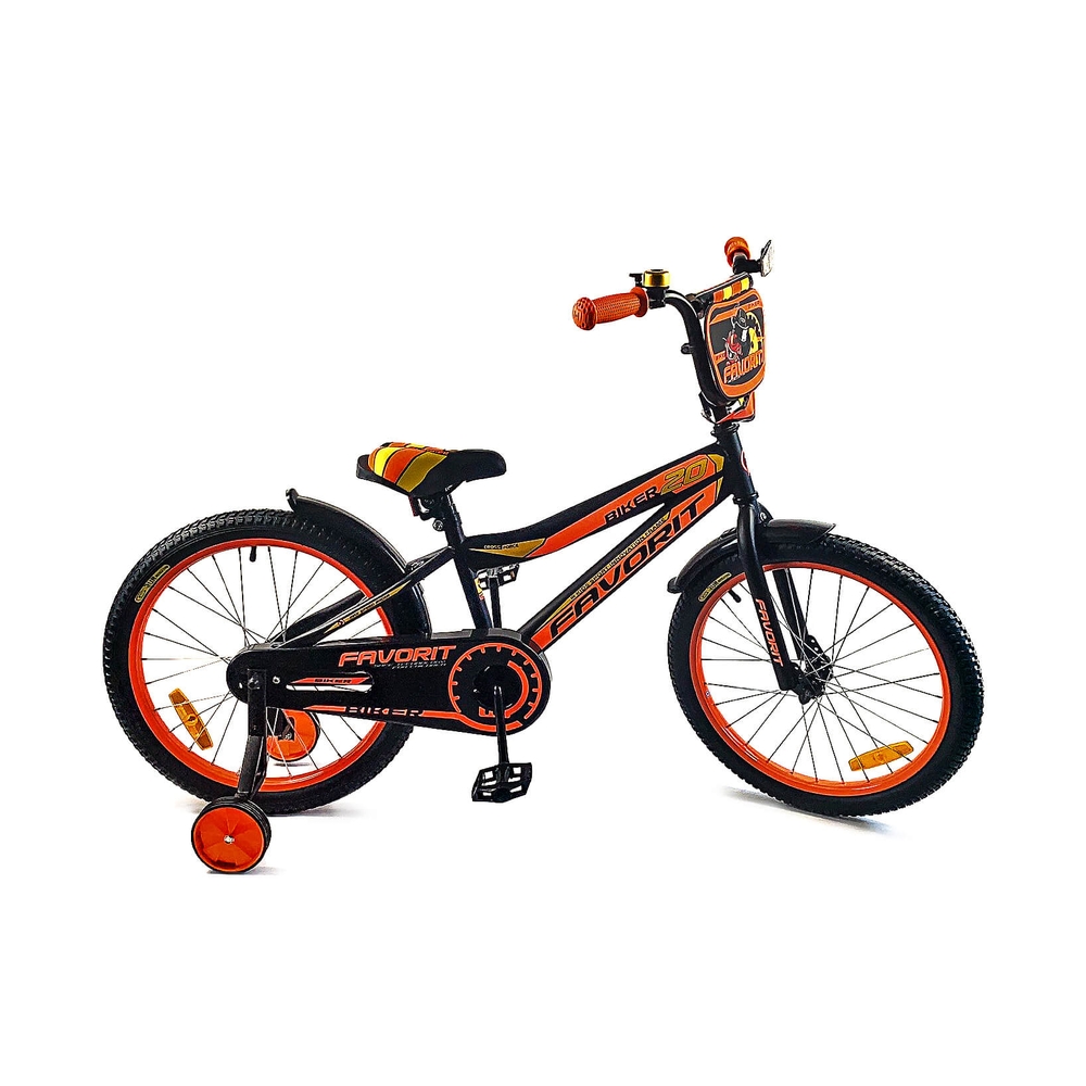 Велосипед городской Favorit Biker 20" (черный/оранжевый)