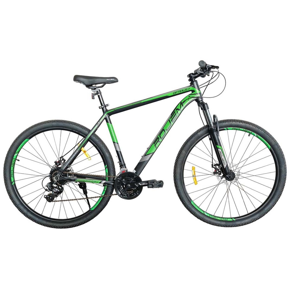 Велосипед горный Greenway Rojem Optimus+ 19" 29" (чёрно-зелёный)