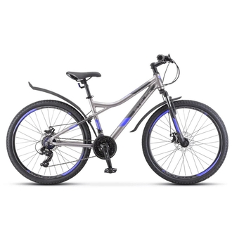 Велосипед горный Stels Navigator-610 MD 26" Серый/Синий/Черный 16" 2024