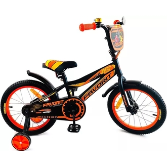 Велосипед городской Favorit Biker 16" (черно-оранжевый)