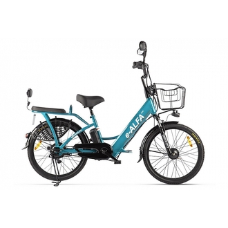 Велогибрид Green City E-Alfa New (серо-синий матовый)