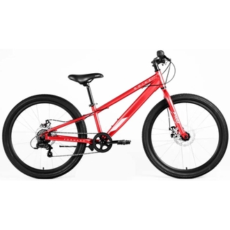 Велосипед горный Forward Spike D 11" 24" (2023) (красный/белый)